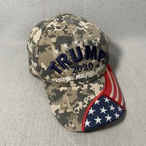 Donald Trump 2020 Maga Hat Baseball Cap Camo Camouflage USA Flag Adjustable